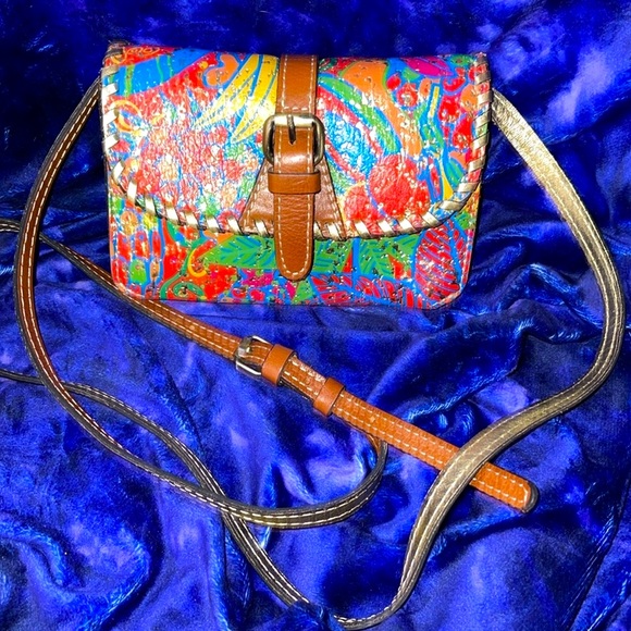Patricia Nash Handbags - PATRICIA NASH colorful leather crossbody. EUC